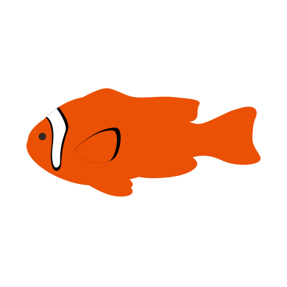 ハマクマノミa 海の生き物フリーイラスト素材集 海の仲間たち