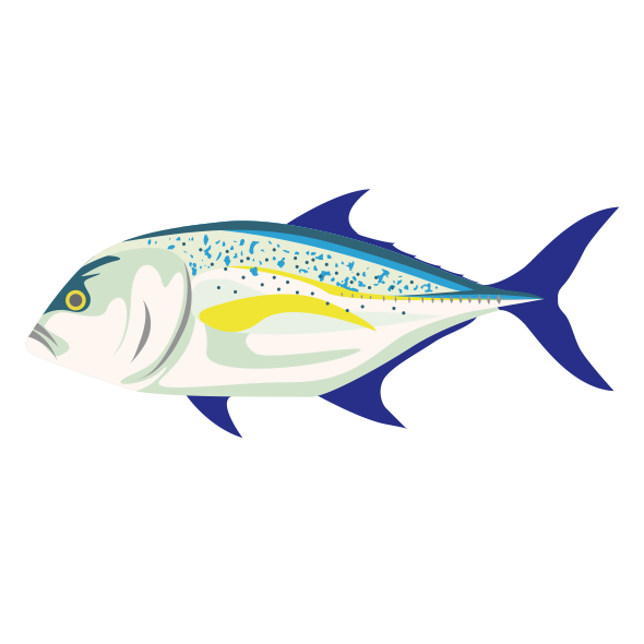 カスミアジ 海の生き物フリーイラスト素材集 海の仲間たち