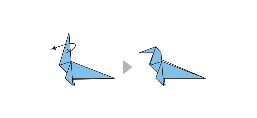 アシカの折り紙の折り方step10
