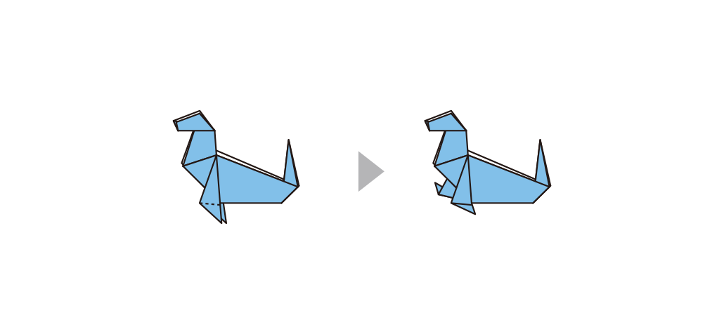 アシカの折り紙の折り方step13