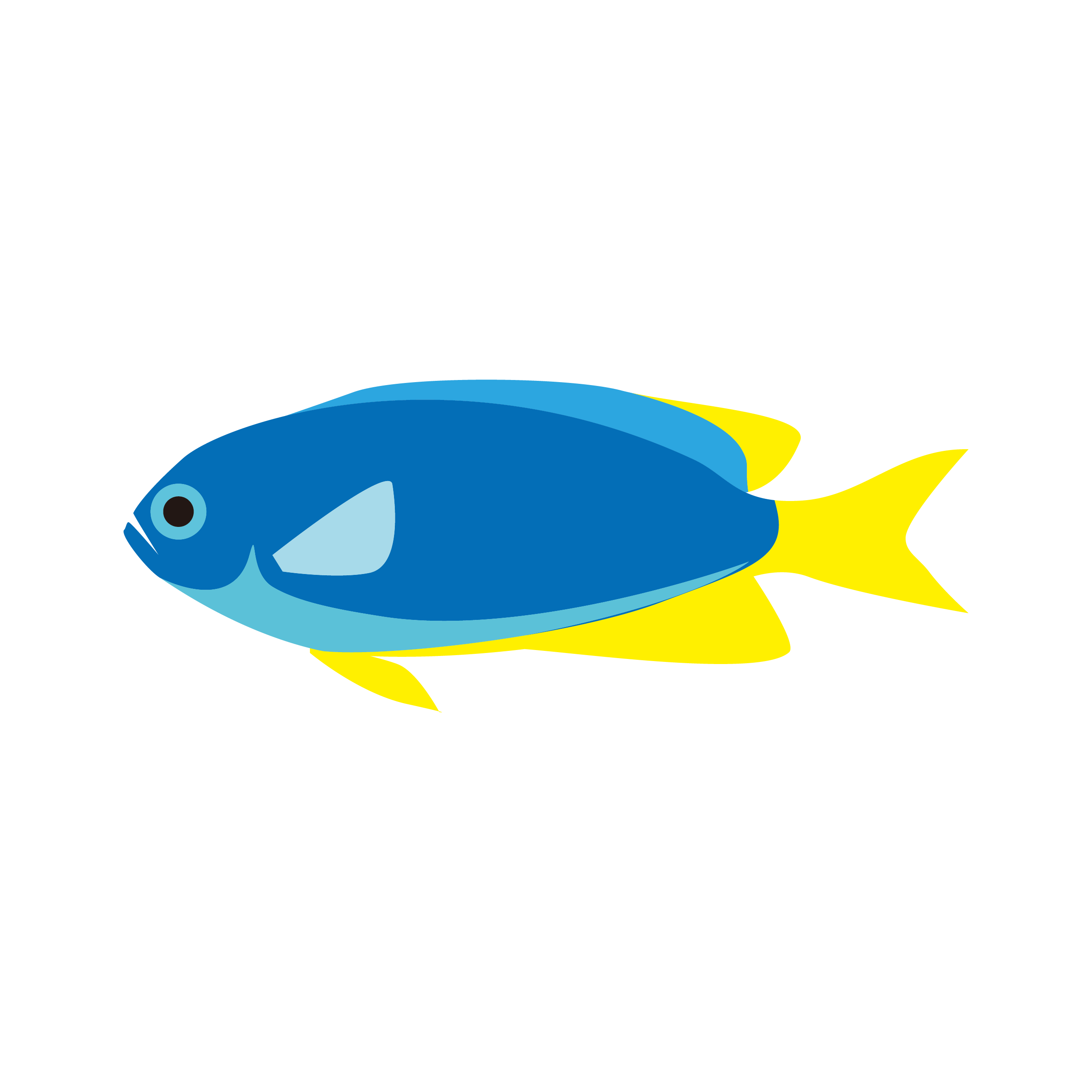 ソラスズメダイ » 無料イラスト-海の仲間たち-海の生き物フリー
