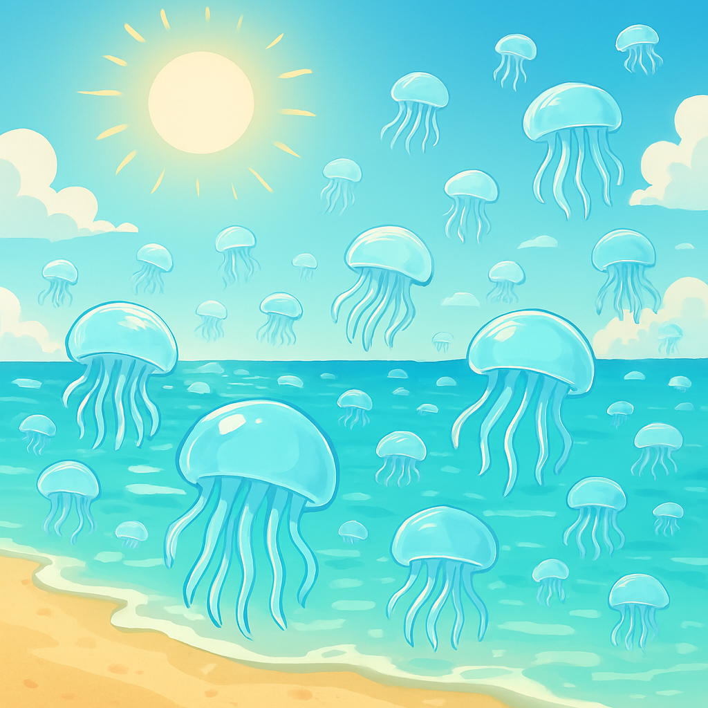 夏に大量発生するクラゲ